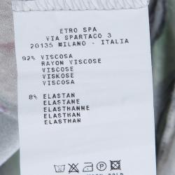 Pre Owned فستان إيترو مكشكش متعدد الألوان ماكسي M