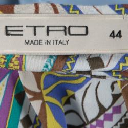 مملوكة مسبقًا Etro Multicolor Paisely Printed Silk Shift Dress M