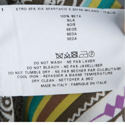 مملوكة مسبقًا Etro Multicolor Paisely Printed Silk Shift Dress M