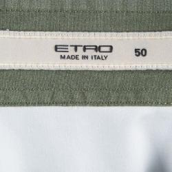 Pre Owned قميص إيترو قطن مطبوع أكمام طويله أزرار أماميه كتل لونيه XL