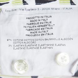 Pre Owned قميص إيترو قطن مطبوع أكمام طويله أزرار أماميه كتل لونيه XL