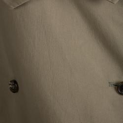 Pre Owned Etro Khaki Cotton Double Breasted Over Sized Jacket M