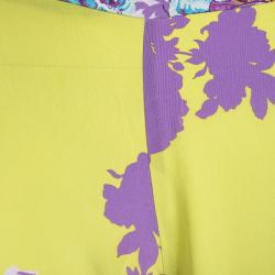 مملوكة مسبقًا Etro Multicolor Printed Silk Elasticized Waist Pants M