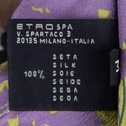 مملوكة مسبقًا Etro Multicolor Printed Silk Elasticized Waist Pants M