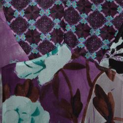 Pre Owned فستان إيترو حرير مطبوع متعدد الألوان بأكمام مكشكشة M