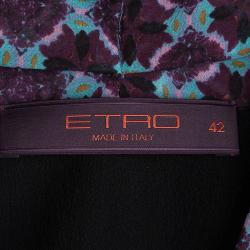 Pre Owned فستان إيترو حرير مطبوع متعدد الألوان بأكمام مكشكشة M