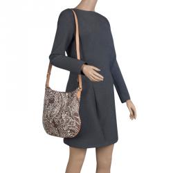 Pre Owned Etro Multicolor Paisley Printed Leather Crossbody Bag
