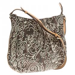 Pre Owned Etro Multicolor Paisley Printed Leather Crossbody Bag
