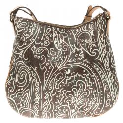 Pre Owned Etro Multicolor Paisley Printed Leather Crossbody Bag