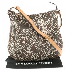 Pre Owned Etro Multicolor Paisley Printed Leather Crossbody Bag