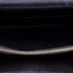 Pre Owned Faure Le Page Black/ Blue Leather Parade  Shoulder Bag