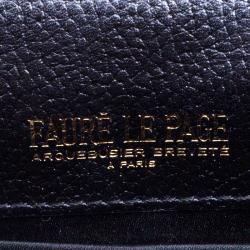 Pre Owned Faure Le Page Black/ Blue Leather Parade  Shoulder Bag