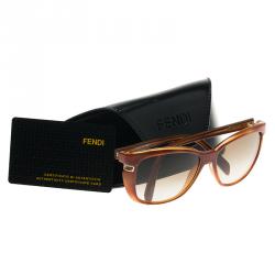 Pre Owned Fendi Blonde Havana FS5258 Cat Eye Sunglasses
