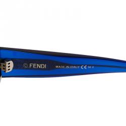 Pre Owned Fendi Blue and Brown Fanny FF0105/S Cat Eye Sunglasses