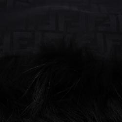 Pre Owned وشاح فندي مورمينسكاي فرو وصف وحرير مونوغرام FF برتقالي طوبي