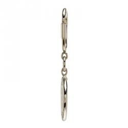 Pre Owned Fendi Silver Logo Keyring