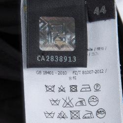 Pre Owned Fendi Black Cotton Draped Top M