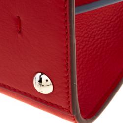 Pre Owned Fendi Red Leather Mini 3Jours Tote