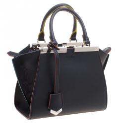 Pre Owned Fendi Black Leather Mini 3Jours Tote