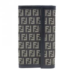 Pre Owned Fendi Brown Zucchino Canvas Agenda