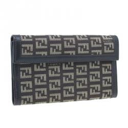 Pre Owned Fendi Brown Zucchino Canvas Agenda