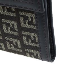Pre Owned Fendi Brown Zucchino Canvas Agenda