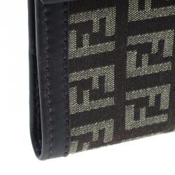 Pre Owned Fendi Brown Zucchino Canvas Agenda