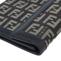 Pre Owned Fendi Brown Zucchino Canvas Agenda