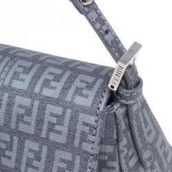 Pre Owned Fendi Grey Zucchino Mini Mama Chain bag