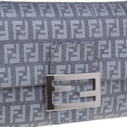 Pre Owned Fendi Grey Zucchino Mini Mama Chain bag