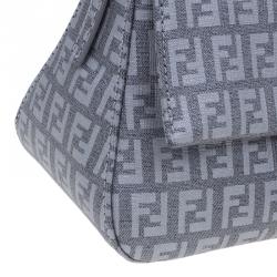 Pre Owned Fendi Grey Zucchino Mini Mama Chain bag