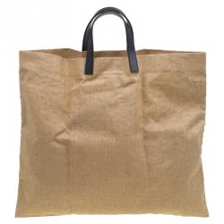 Pre Owned Fendi Brown Fabric Shopping Tote
