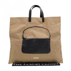 Pre Owned Fendi Brown Fabric Shopping Tote