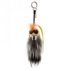 Pre Owned Fendi Mini Karlito Fur Bag Charm