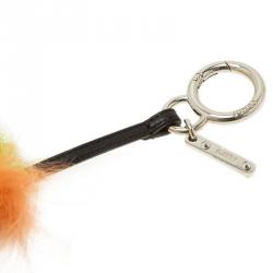 Pre Owned Fendi Mini Karlito Fur Bag Charm