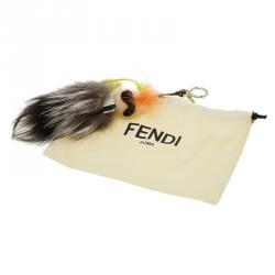 Pre Owned Fendi Mini Karlito Fur Bag Charm