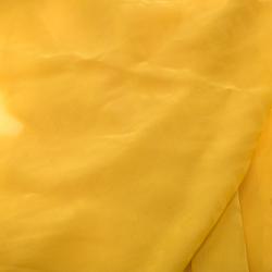 Pre Owned Fendi Yellow Silk Zucca Pattern Scarf