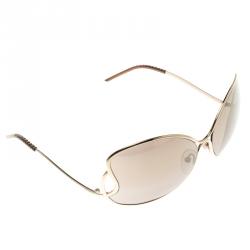 مملوكة مسبقًا Fendi Gold FS 5178 Metal Frame Sunglasses