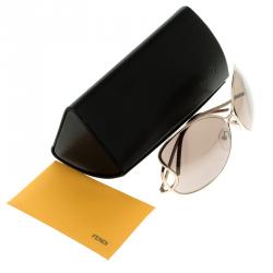 مملوكة مسبقًا Fendi Gold FS 5178 Metal Frame Sunglasses