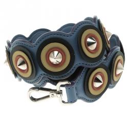 Pre Owned Fendi Multicolor Leather Studded Strap