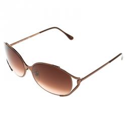 Pre Owned نظارة شمسية فندي FS5166K بنية