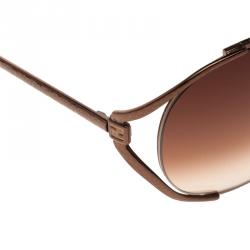 Pre Owned نظارة شمسية فندي FS5166K بنية