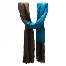 مملوكة مسبقًا وشاح فندي طباعة بيكين أزرق و بني