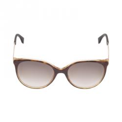 Pre Owned Fendi Tortoise Frame FF0078 Cat Eye Sunglasses