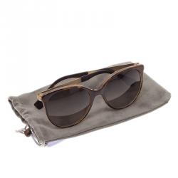 Pre Owned Fendi Tortoise Frame FF0078 Cat Eye Sunglasses
