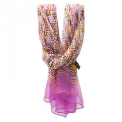 Pre Owned وشاح فندي زوكا حرير وردي