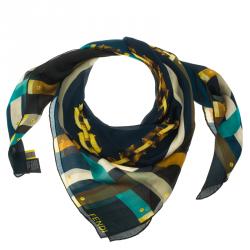 م�ملوكة مسبقًا Fendi multicolor Printed Silk Scarf