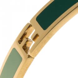 مملوكة مسبقًا Fendi The Fendista Enamel and Gold Tone Metal Bracelet