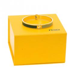 مملوكة مسبقًا Fendi The Fendista Enamel and Gold Tone Metal Bracelet