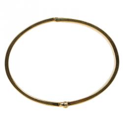 Pre Owned Fendi The Fendista Brown and Blue Gold Tone Bracelet M